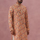 Traditional Printed Cotton Blend Kurtas ( ANMKO 277Orange )  [RT] [L-3]