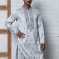 Silk Blend Ethnic Embroidered Kurtas ( ANMKO 296Blue )