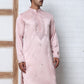 Men Silk Blend Festive Embroidered Kurtas ( ANMKO 286Peach )  [RT] [M-6]