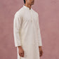 Silk Blend Embroidered Kurtas ( ANMKO 301Cream )  [RT] [L-6]