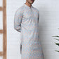 Viscose Rayon Self-Design Embroidered Kurtas ( ANMKO 278Blue )  [RT] [M-6]
