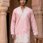 Embroidered Cotton Blend Kurta for Men ( 65KO 5635 Pink )