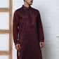 Men Silk Blend Festive Embroidered Kurtas ( ANMKO 286Maroon )  [RT] [M-6]