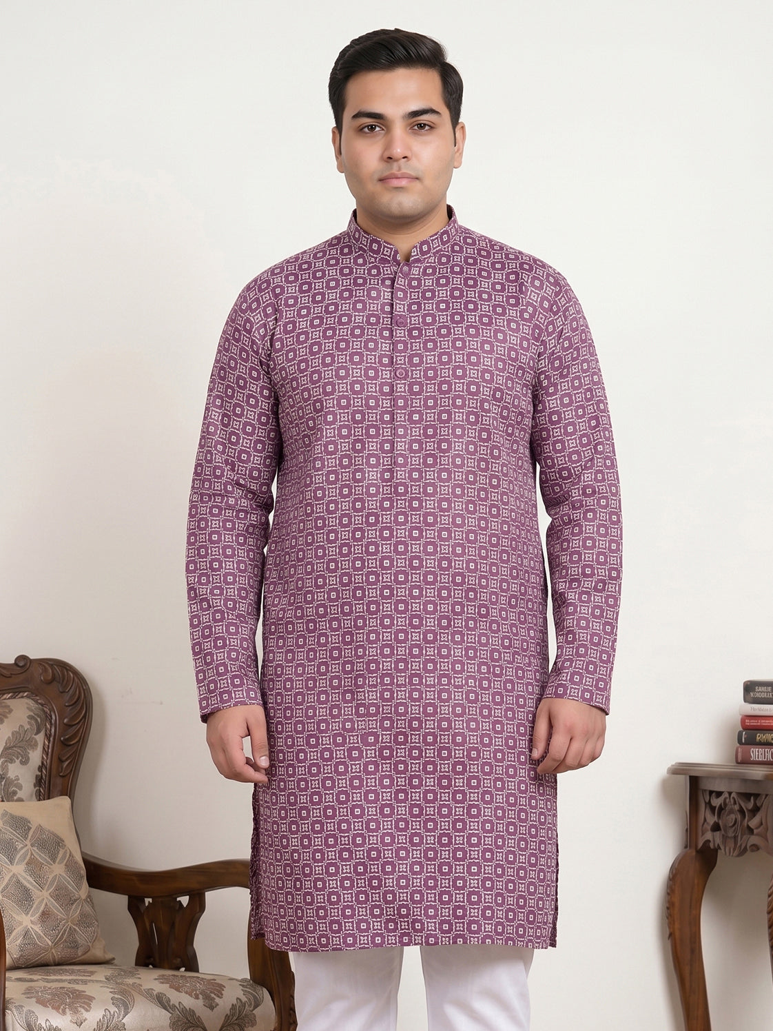 Men's Geometric Printed Kurta
