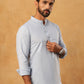 Solid Casual Short Kurta for Men ( ANMKO 304Sky )