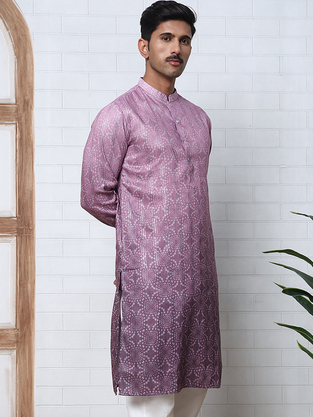 Bandhani Print Thread-Work Kurtas ( ANMKO 291Purple )  [RT] [L-5]