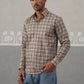 Checked Cotton Casual Shirt for Men ( RDSH 031Beige )
