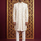 Men's Silk Blend Embroidered Indo-Western Set