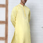 Embroidered Silk-Blend Kurtas ( ANMKO 292Yellow )