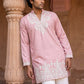 Embroidered Cotton Blend Kurta with Korean Pants ( 65KP PJ11W C 5635 Pink )