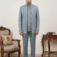 Men's Cotton Blend Embroidered Indo-Western Set