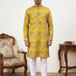 Silk Blend Floral Embroidered Kurta Pyjama Set