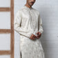 Silk Blend Ethnic Embroidered Kurtas ( ANMKO 296Off-White )