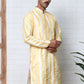 Men Silk Blend Festive Embroidered Kurtas ( ANMKO 299Yellow )  [RT] [C-2]