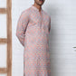 Viscose Rayon Self-Design Embroidered Kurtas ( ANMKO 278Peach )  [RT] [M-6]