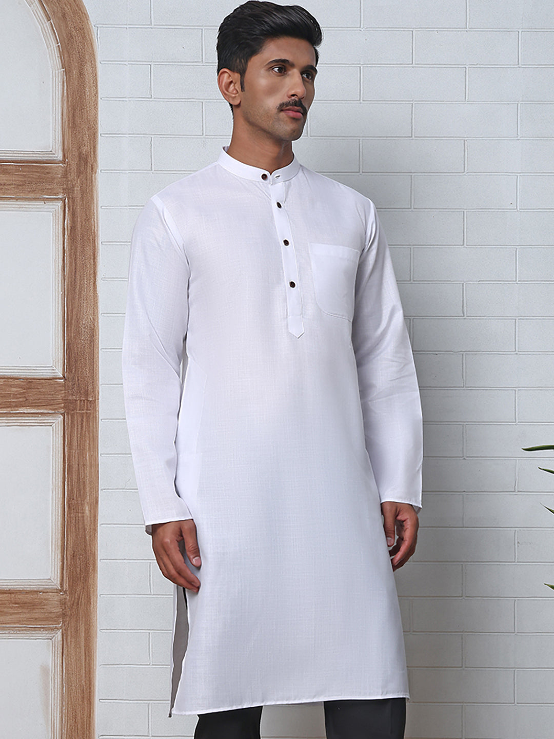 Solid Kurta for Men ( ANMKO 273White )  [RT] [H-3]
