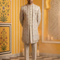 Men Peach Embroidered Indo-Western Set ( 50JIND 111Peach S )