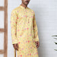 Thread Work & Printed Silk Blend Kurtas ( ANMKO 293Yellow )  [RT] [L-5]