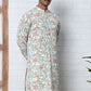 Floral Print Kurtas with Thread Work Embroidery ( ANMKO 284Pista ) [RT] [H-4]