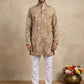 Printed Cotton Blend Kurta with Korean Pants ( 65KP W C 5624 Brown )