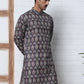 Thread Work & Printed Cotton Blend Kurtas ( ANMKO 297Navy )  [RT] [D-3]