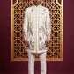 Silk Blend Peacock & Floral Embroidered Indo-Western Set