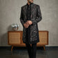 Men Black Embroidered Indo-Western Set ( 50JIND 121Black S )