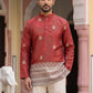 Men's Cotton Blend Printed Kurta ( 65KO 5589Red ) [FF] [H-6]