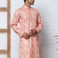 Men's Festive Sequins & Thread Work Kurtas ( ANMKO 288Peach )  [RT] [C-3]