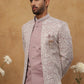 Men's Lavender Embroidered Indo-Western Set ( 50JIND 101 Lavender )