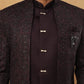 Men's Royal Wine Embroidered Indo-Western Suit Set ( 50JIND 102 Wine )