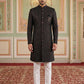 Men Embroidered Indo-Western Sherwani Set ( 50JIND 103Maroon S )