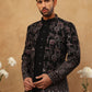 Men's Royal Heritage Elephant & Bird Embroidered Indo Western Set ( 50JIND 110 Purple )