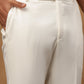 Men's Cream Multi-Color Floral Embroidered Indo Western Set ( 50JIND 111 Cream )