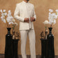 Men’s Embroidered Indo-Western Set ( 50JIIND 114Cream )