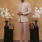 Men's Dusty Pink & Silver Embroidered Indo-Western Set ( 50JIND 114 Magenta )