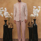 Men's Dusty Pink & Silver Embroidered Indo-Western Set ( 50JIND 114 Magenta )