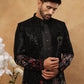 Men's Black Velvet Indo-Western Set ( 50JIND 118 Black )