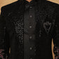 Men's Black Velvet Indo-Western Set ( 50JIND 118 Black )