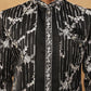 Men's Black Sequined Indo-Western Set ( 50JIND 120 Black )