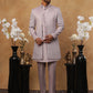 Men's Lavender Floral Embroidered Indo-Western Set ( 50JIND 122 lavender )
