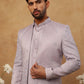 Men's Lavender Floral Embroidered Indo-Western Set ( 50JIND 122 lavender )