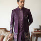 Men’s Purple Heavily Embroidered Indo-Western Set