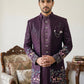 Men’s Purple Heavily Embroidered Indo-Western Set