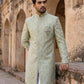 Jacquard Silk Sherwani Set ( 50JIND 135Pista S )