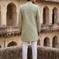 Jacquard Silk Sherwani Set ( 50JIND 135Pista S )