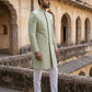 Jacquard Silk Sherwani Set ( 50JIND 135Pista S )