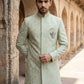 Jacquard Silk Sherwani Set ( 50JIND 135Pista S )
