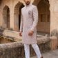 Jacquard Silk Sherwani Set ( 50JIND 135Purple S )