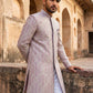 Jacquard Silk Sherwani Set ( 50JIND 135Purple S )